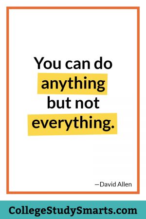 You can do anything but not everything.